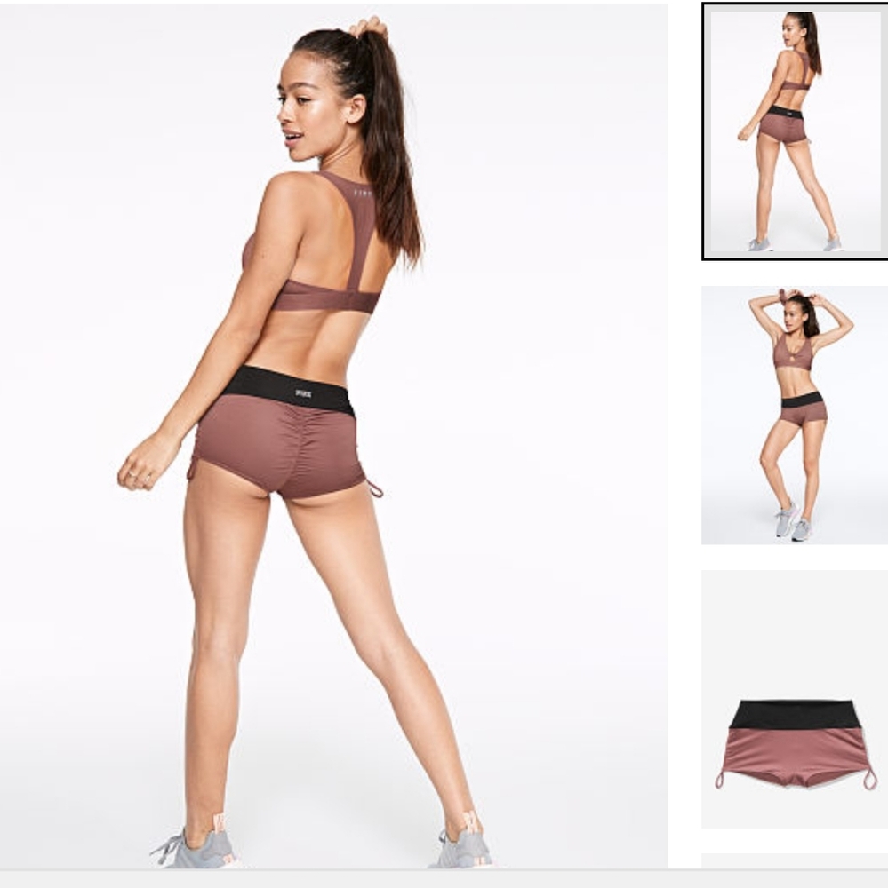 ***SOLD*** GYM TO SWIM RUCHED BACK SHORTIE AND BRA